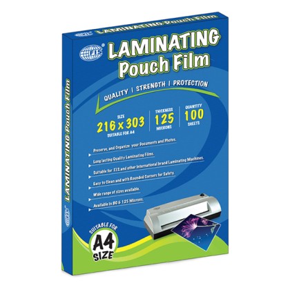FIS Laminating Pouch Film 125-micron FSLM216X303 - A4 (pkt/100pcs)
